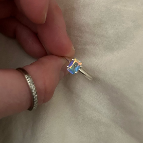 Aura Quartz Sterling Silver Ring - Picture 1 of 4